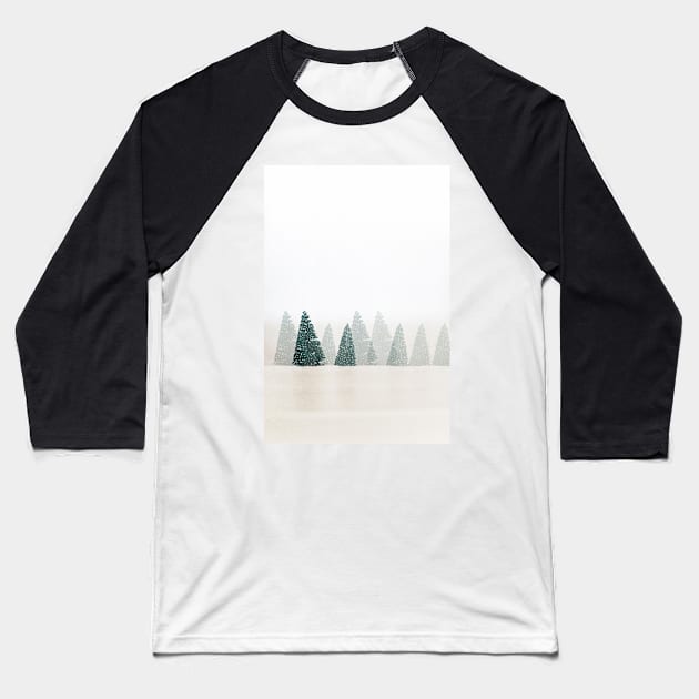 Snowy Pines Baseball T-Shirt by aldersmith